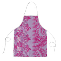 Purple Hibiscus Monstera Seamless Kakau Hawaii Apron