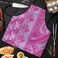 Purple Hibiscus Monstera Seamless Kakau Hawaii Apron