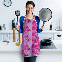 Purple Hibiscus Monstera Seamless Kakau Hawaii Apron