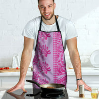 Purple Hibiscus Monstera Seamless Kakau Hawaii Apron