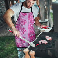 Purple Hibiscus Monstera Seamless Kakau Hawaii Apron