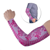 Purple Hibiscus Monstera Seamless Kakau Hawaii Arm Sleeves