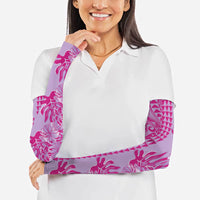 Purple Hibiscus Monstera Seamless Kakau Hawaii Arm Sleeves