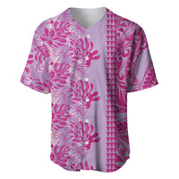 Purple Hibiscus Monstera Seamless Kakau Hawaii Baseball Jersey
