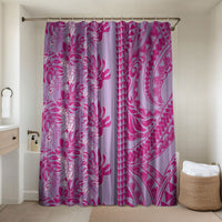 Purple Hibiscus Monstera Seamless Kakau Hawaii Bathroom Set