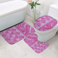 Purple Hibiscus Monstera Seamless Kakau Hawaii Bathroom Set