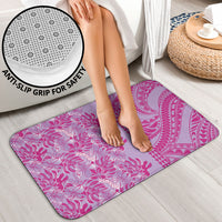 Purple Hibiscus Monstera Seamless Kakau Hawaii Bathroom Set