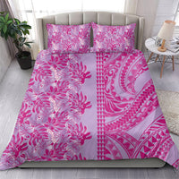 Purple Hibiscus Monstera Seamless Kakau Hawaii Bedding Set LT14 - Polynesian Pride