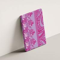Purple Hibiscus Monstera Seamless Kakau Hawaii Canvas Wall Art