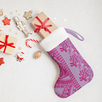 Purple Hibiscus Monstera Seamless Kakau Hawaii Christmas Stocking