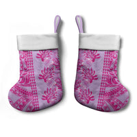 Purple Hibiscus Monstera Seamless Kakau Hawaii Christmas Stocking