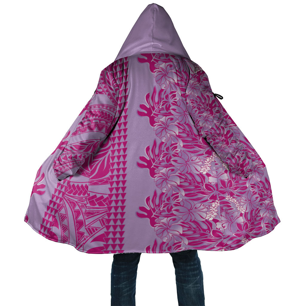Purple Hibiscus Monstera Seamless Kakau Hawaii Cloak