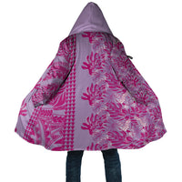 Purple Hibiscus Monstera Seamless Kakau Hawaii Cloak