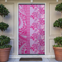Purple Hibiscus Monstera Seamless Kakau Hawaii Door Cover LT14 Purple - Polynesian Pride