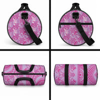 Purple Hibiscus Monstera Seamless Kakau Hawaii Duffle Bag