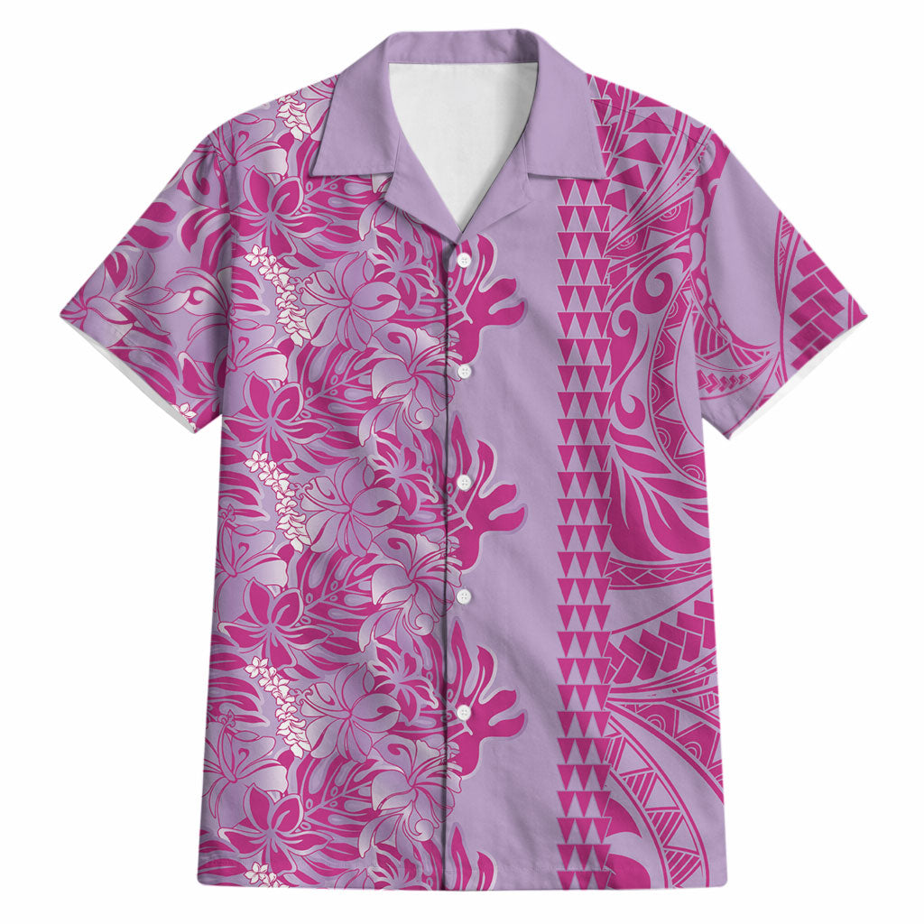 Purple Hibiscus Monstera Seamless Kakau Hawaii Hawaiian Shirt LT14 Purple - Polynesian Pride