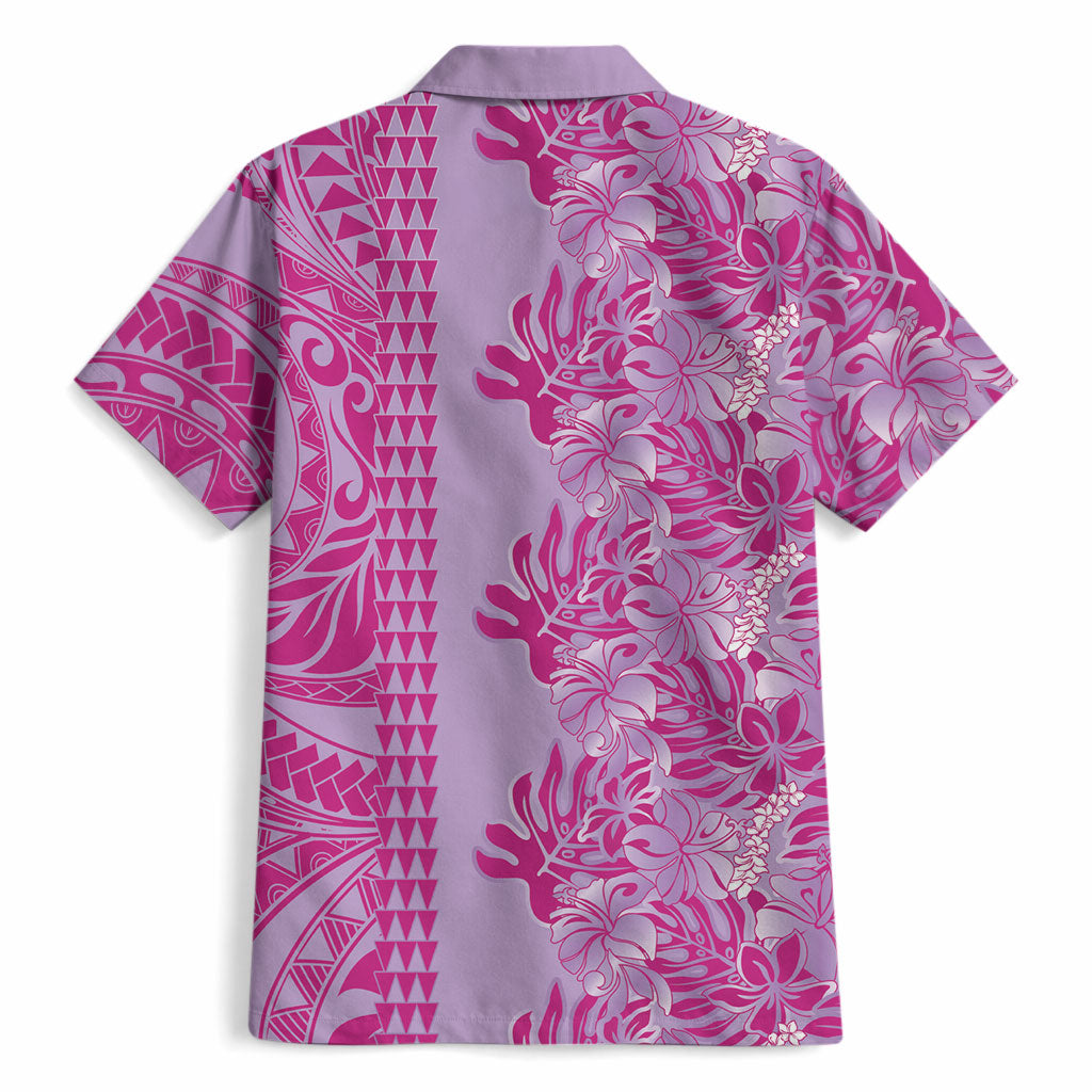 Purple Hibiscus Monstera Seamless Kakau Hawaii Hawaiian Shirt LT14 - Polynesian Pride