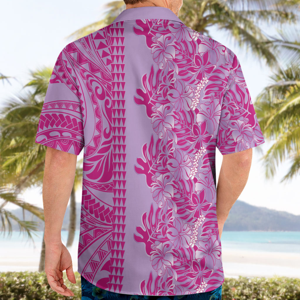 Purple Hibiscus Monstera Seamless Kakau Hawaii Hawaiian Shirt LT14 - Polynesian Pride