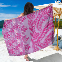 Purple Hibiscus Monstera Seamless Kakau Hawaii Sarong
