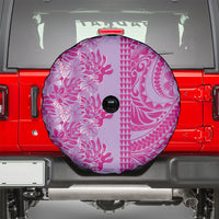Purple Hibiscus Monstera Seamless Kakau Hawaii Spare Tire Cover LT14 - Polynesian Pride