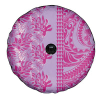 Purple Hibiscus Monstera Seamless Kakau Hawaii Spare Tire Cover LT14 - Polynesian Pride