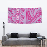 Purple Hibiscus Monstera Seamless Kakau Hawaii Tapestry
