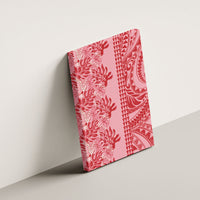 Red Hibiscus Monstera Seamless Kakau Hawaii Canvas Wall Art