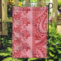 Red Hibiscus Monstera Seamless Kakau Hawaii Garden Flag