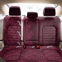 Burgundy Hibiscus Monstera Seamless Kakau Hawaii Back Car Seat Cover LT14 - Polynesian Pride