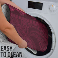 Burgundy Hibiscus Monstera Seamless Kakau Hawaii Bathroom Set