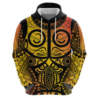Marquesas Islands Hoodie Marquesan Tattoo Yellow Gradient LT14 - Polynesian Pride