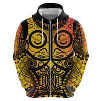 Marquesas Islands Hoodie Marquesan Tattoo Yellow Gradient LT14 - Polynesian Pride