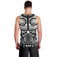 Marquesas Islands Men Tank Top Marquesan Tattoo Black White Color LT14 - Polynesian Pride