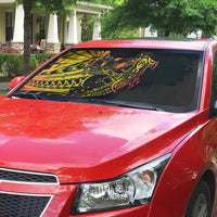 Gradient Marquesas Islands Auto Sun Shade Marquesan Matatiki Hammerhead Shark Patutiki LT14 - Polynesian Pride