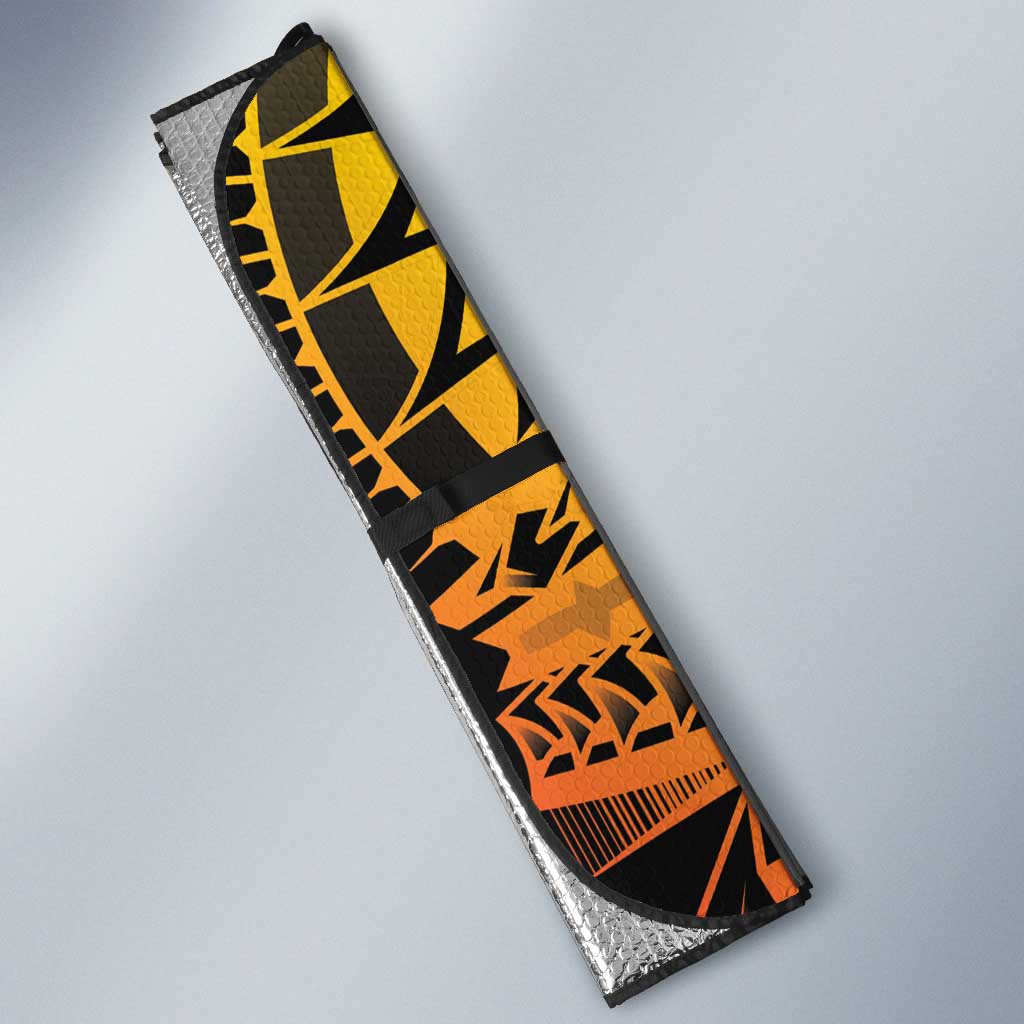 Gradient Marquesas Islands Auto Sun Shade Marquesan Matatiki Hammerhead Shark Patutiki LT14 - Polynesian Pride