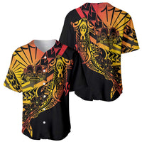 Gradient Marquesas Islands Baseball Jersey Marquesan Matatiki Hammerhead Shark Patutiki LT14 - Polynesian Pride