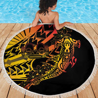 Gradient Marquesas Islands Beach Blanket Marquesan Matatiki Hammerhead Shark Patutiki LT14 - Polynesian Pride
