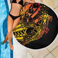Gradient Marquesas Islands Beach Blanket Marquesan Matatiki Hammerhead Shark Patutiki LT14 - Polynesian Pride