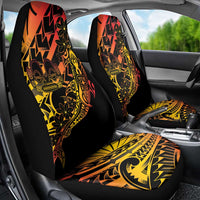 Gradient Marquesas Islands Car Seat Cover Marquesan Matatiki Hammerhead Shark Patutiki LT14 - Polynesian Pride