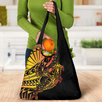 Gradient Marquesas Islands Grocery Bag Marquesan Matatiki Hammerhead Shark Patutiki LT14 - Polynesian Pride