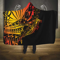 Gradient Marquesas Islands Hooded Blanket Marquesan Matatiki Hammerhead Shark Patutiki LT14 - Polynesian Pride
