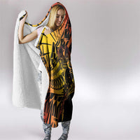 Gradient Marquesas Islands Hooded Blanket Marquesan Matatiki Hammerhead Shark Patutiki LT14 - Polynesian Pride