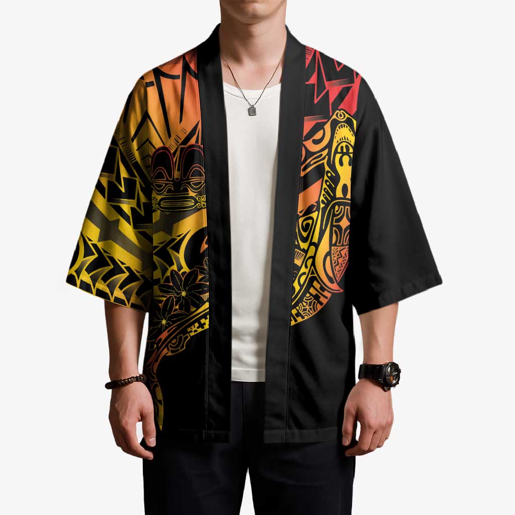 Gradient Marquesas Islands Kimono Marquesan Matatiki Hammerhead Shark Patutiki LT14 - Polynesian Pride
