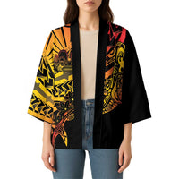 Gradient Marquesas Islands Kimono Marquesan Matatiki Hammerhead Shark Patutiki LT14 - Polynesian Pride