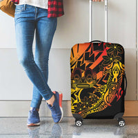 Gradient Marquesas Islands Luggage Cover Marquesan Matatiki Hammerhead Shark Patutiki LT14 - Polynesian Pride