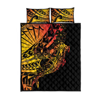 Gradient Marquesas Islands Quilt Bed Set Marquesan Matatiki Hammerhead Shark Patutiki LT14 - Polynesian Pride