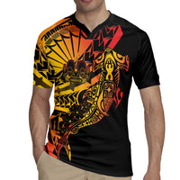 Gradient Marquesas Islands Rugby Jersey Marquesan Matatiki Hammerhead Shark Patutiki LT14 - Polynesian Pride