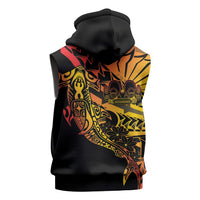 Gradient Marquesas Islands Sleeveless Hoodie Marquesan Matatiki Hammerhead Shark Patutiki LT14 - Polynesian Pride