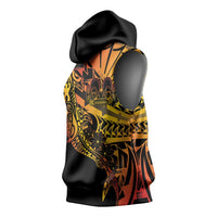 Gradient Marquesas Islands Sleeveless Hoodie Marquesan Matatiki Hammerhead Shark Patutiki LT14 - Polynesian Pride
