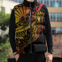 Gradient Marquesas Islands Sleeveless Puffer Jacket Marquesan Matatiki Hammerhead Shark Patutiki LT14 - Polynesian Pride